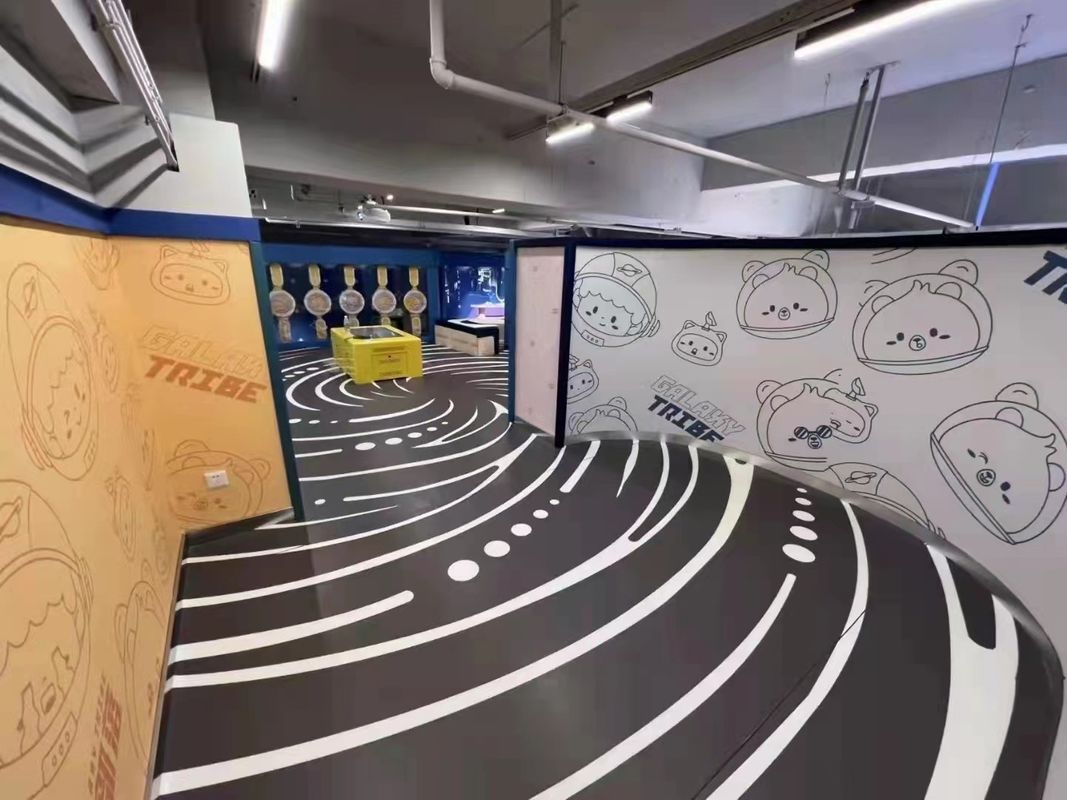 Pisos de vinilo con efecto 3D personalizado PVC pisos de vinilo impresos en 3D para parques temáticos