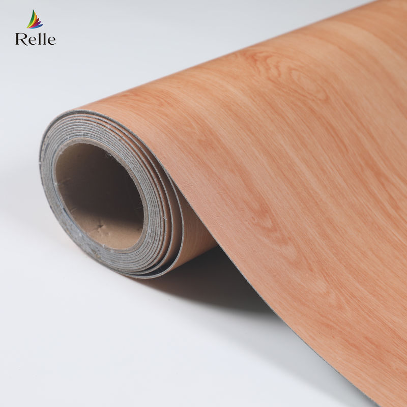 Rollo de suelo de madera de roble de vinilo de 1,8 m a 2 m de ancho