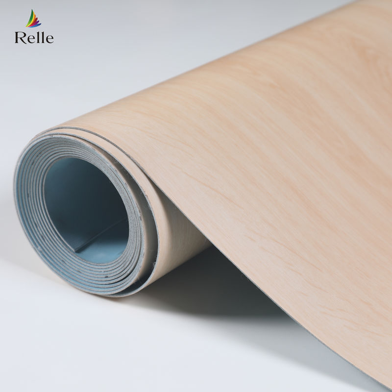 Rollo de suelo de madera de roble de vinilo de 1,8 m a 2 m de ancho