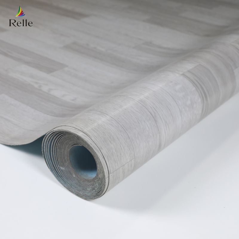 Rollo de suelo de madera de roble de vinilo de 1,8 m a 2 m de ancho