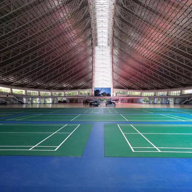 Relé de interior PVC Deporte Corte de bádminton BWF Alfombra de piso 6.0mm 1.0mm/1.2mm Capas de desgaste