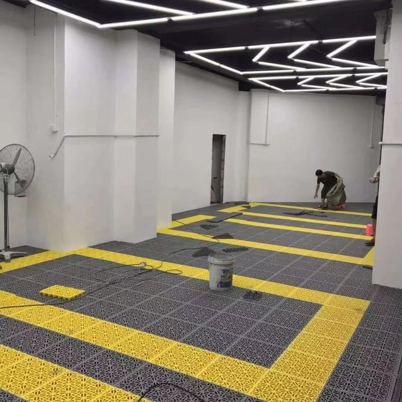 Pisos deportivos de PVC azul de 3,5 mm, 4,5 mm y 6 mm, azulejos deportivos para exteriores