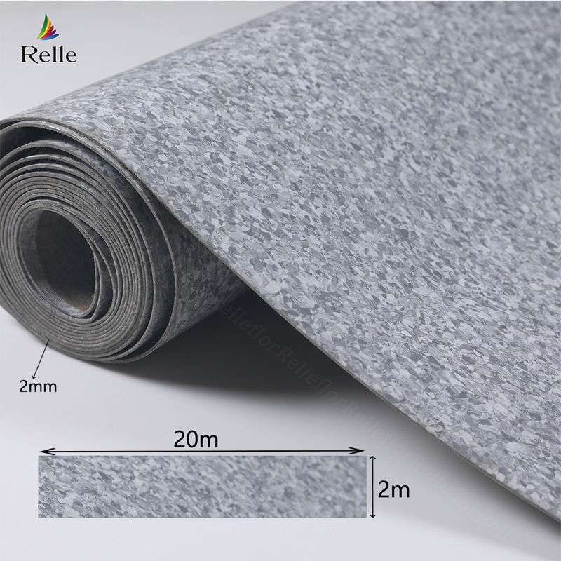 Plain Etc Relle Hospital Escolar Homogéneo Resiliente Hoja de vinilo para el suelo de Dubai
