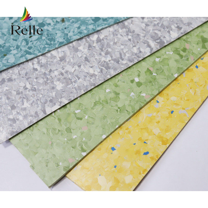 PUR Revestimiento Relle Lot de stock PVC ecológico de color beige ligero Vinyl piso antiestático para laboratorio