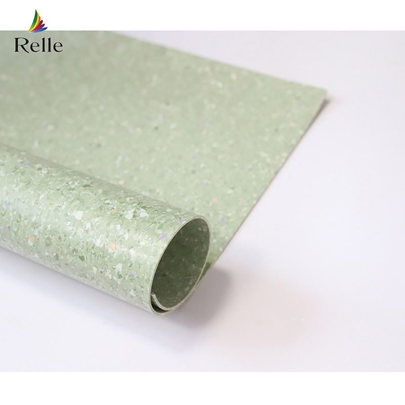 PUR Revestimiento Relle Lot de stock PVC ecológico de color beige ligero Vinyl piso antiestático para laboratorio