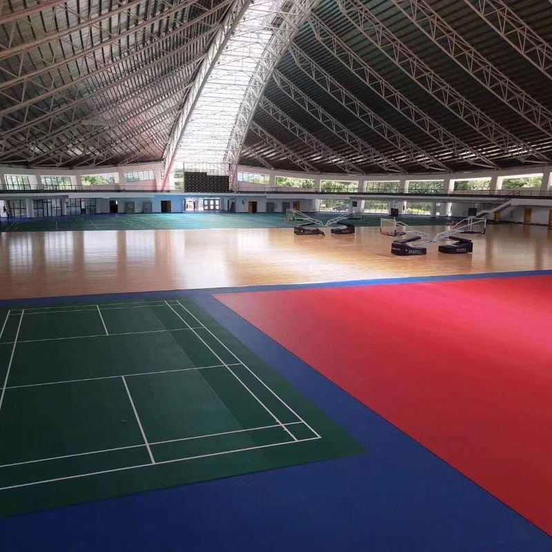600 Opciones de color Relle PVC Futsal Rollo de suelo de la cancha con diseño de textura de rejilla