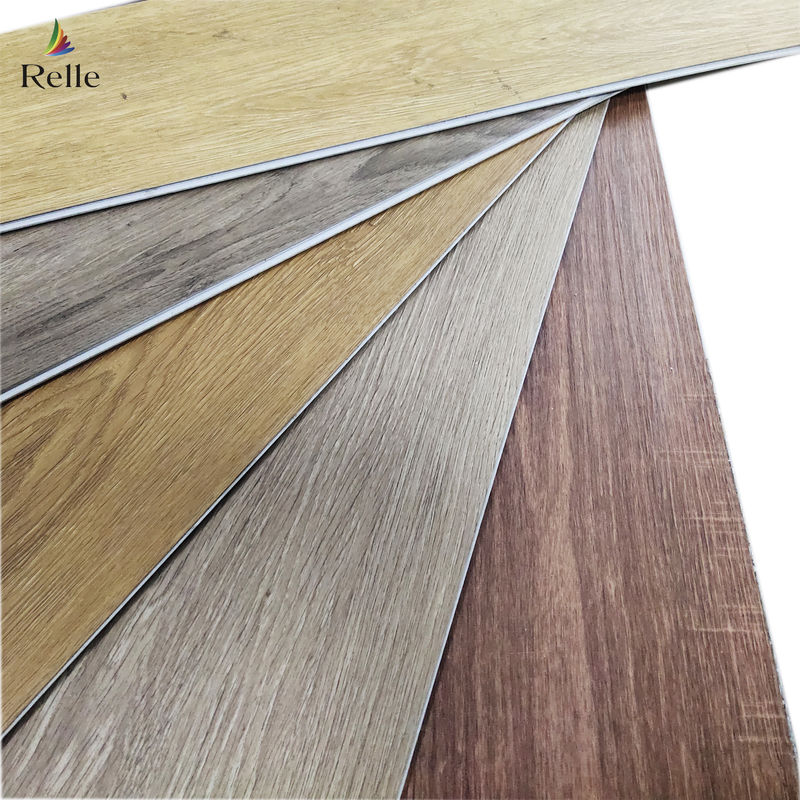 Pisos de PVC SPC de madera con aspecto de placa de vinilo de 8 mm pisos híbridos con piedra caliza grabado