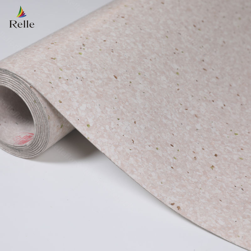 Material de PVC de 2 mm de grosor de plástico para piso de vinilo para interiores en edificios de altura