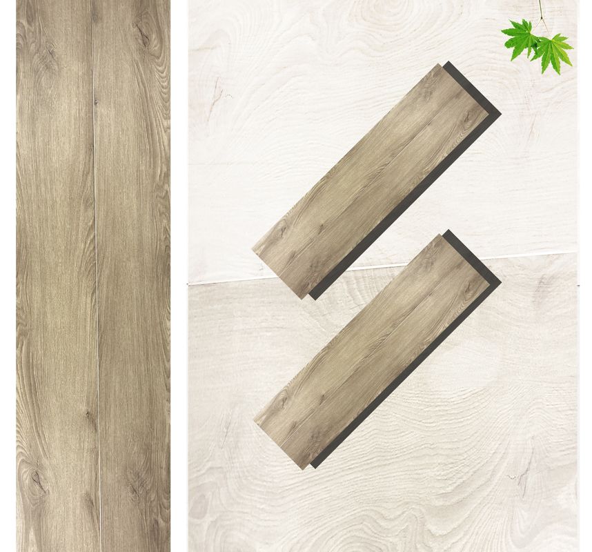 Pisos de PVC SPC de madera con aspecto de placa de vinilo de 8 mm pisos híbridos con piedra caliza grabado
