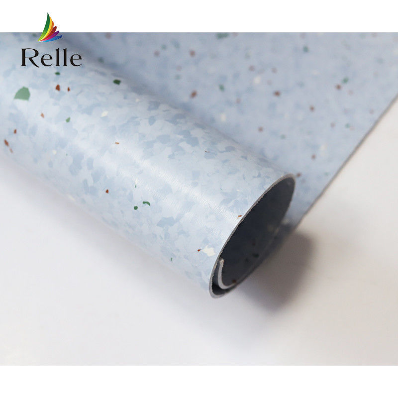 Suelos de PVC de 2 mm de relé suave, resiliente, de rollo homogéneo direccional para supermercados
