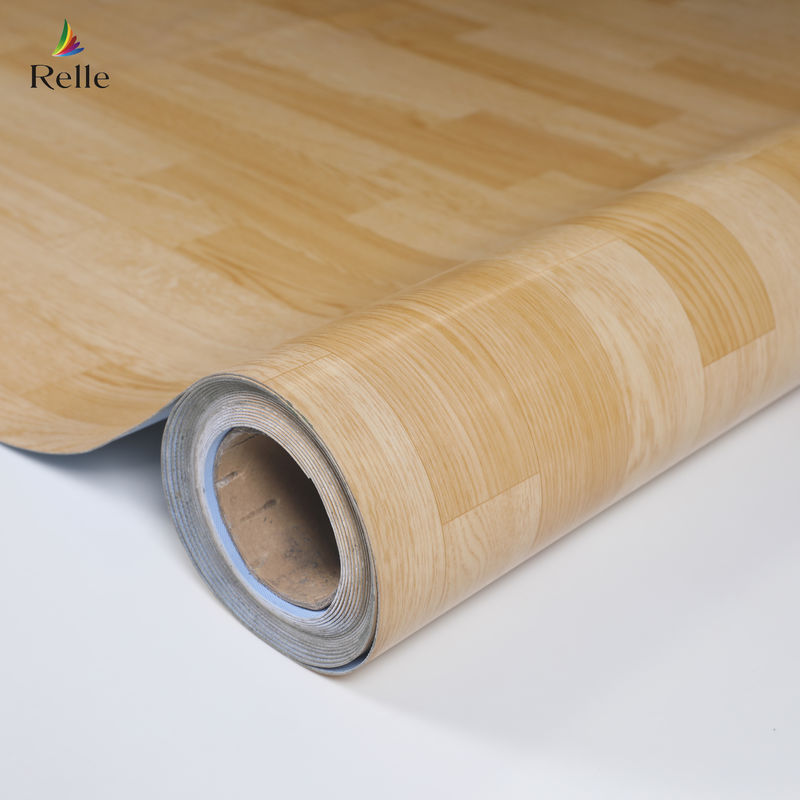 Rollo de piso de PVC de hotel con estilo de diseño similar a la madera Ancho 2m 79 