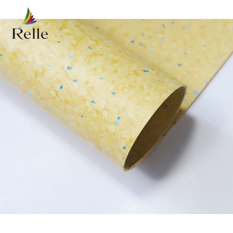 Salón de banquetes de interiores de textura plana Rollo de suelo de vinilo con resistencia al desgaste de grado T