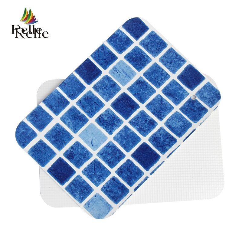 Revestimiento de piscina de mosaico azul impermeable 1.2 mm 1.5 mm Revestimientos de vinilo para piscinas subterráneas