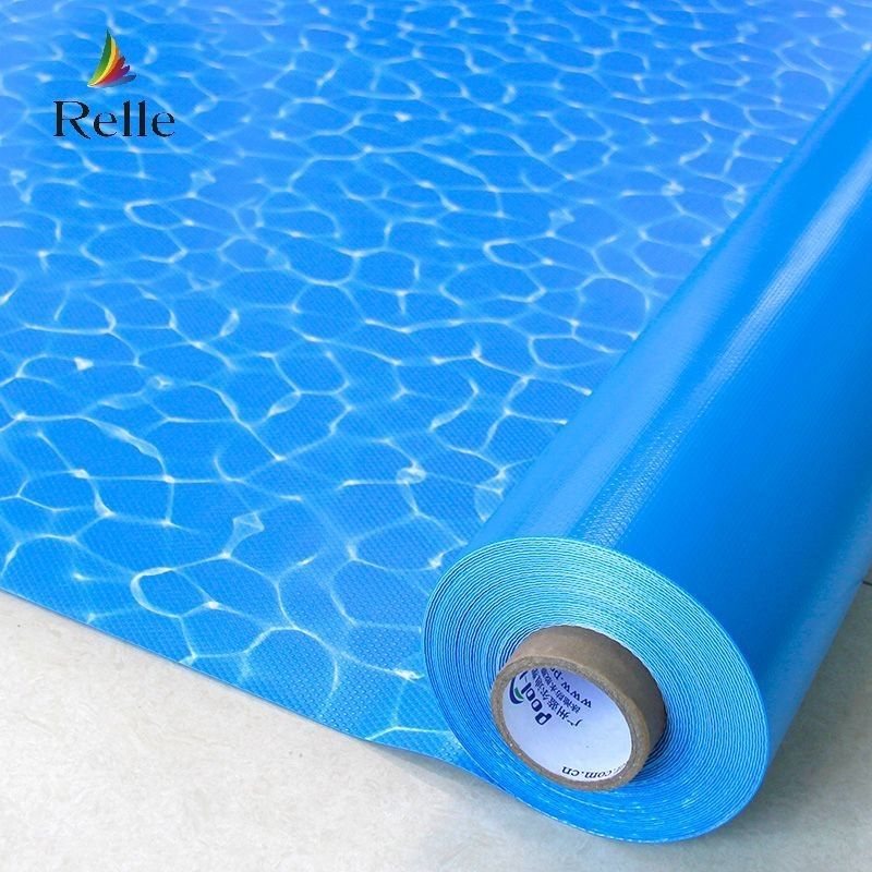 Revestimiento de piscina de mosaico azul impermeable 1.2 mm 1.5 mm Revestimientos de vinilo para piscinas subterráneas