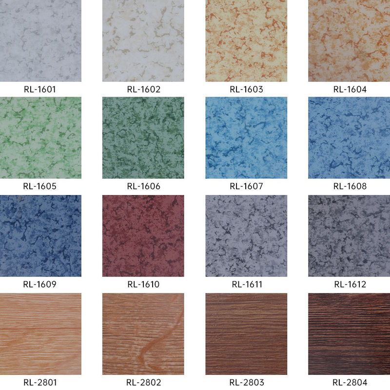 Suelos heterogéneos fáciles de limpiar para espacios ocupados estructura de múltiples capas resistente a las manchas duradera