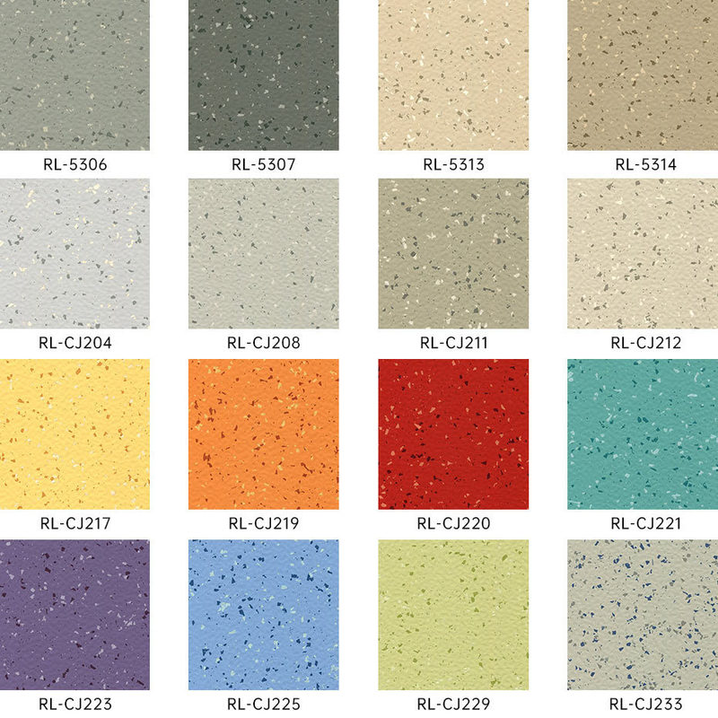 Piso de caucho Relle respetuoso con el medio ambiente, resistente al desgaste y antideslizante para salas de exposiciones