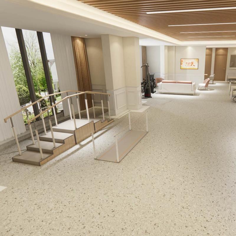 Pavimentos integrales para el cuidado de ancianos en residencias de ancianos – Estilo higiénico homogéneo de grado médico