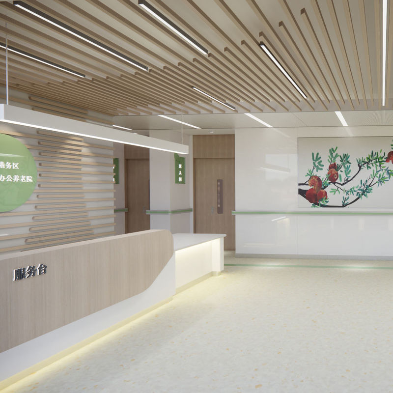 Suelo médico antibacteriano ecológico para residencias de ancianos – Tipo higiénico de fácil limpieza