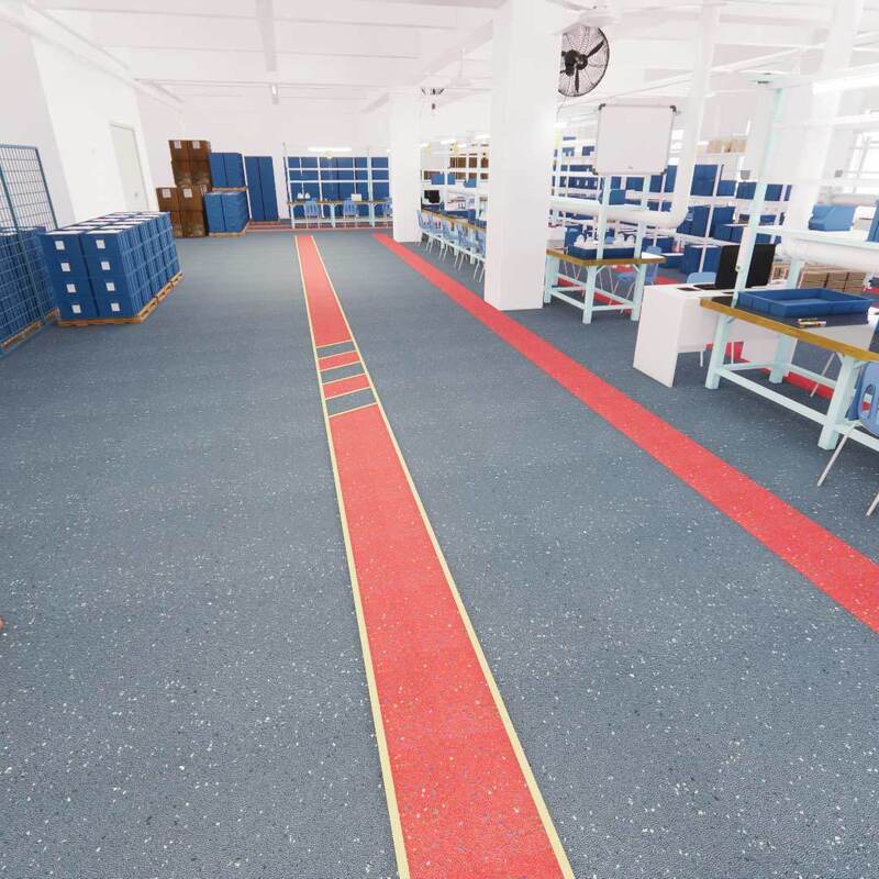 Piso de seguridad de carbondón libre de polvo de Relle (zona limpia, resistente al desgaste, deslizante, a prueba de fuego, respetuoso con el medio ambiente)