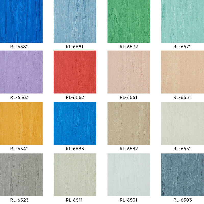 Suelos homogéneos antimicrobianos de grado médico con superficie resistente a los desinfectantes para salas hospitalarias