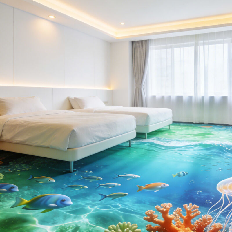 Suelo decorativo 3D personalizado premium para habitaciones temáticas