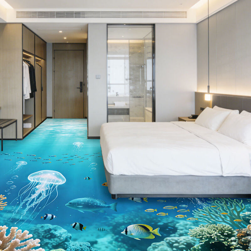 Suelo decorativo 3D personalizado premium para habitaciones temáticas